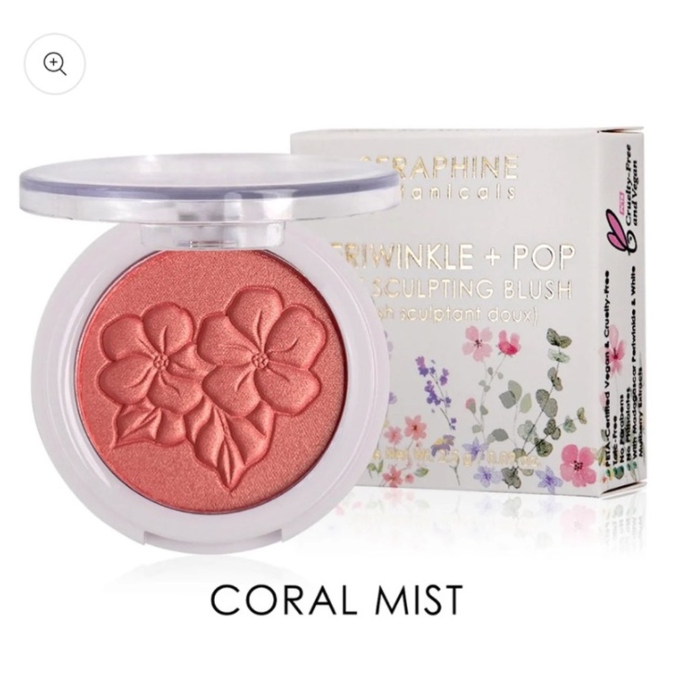 SERAPHINE Botanicals Soft Sculpting Blush in Coral Mist NWT